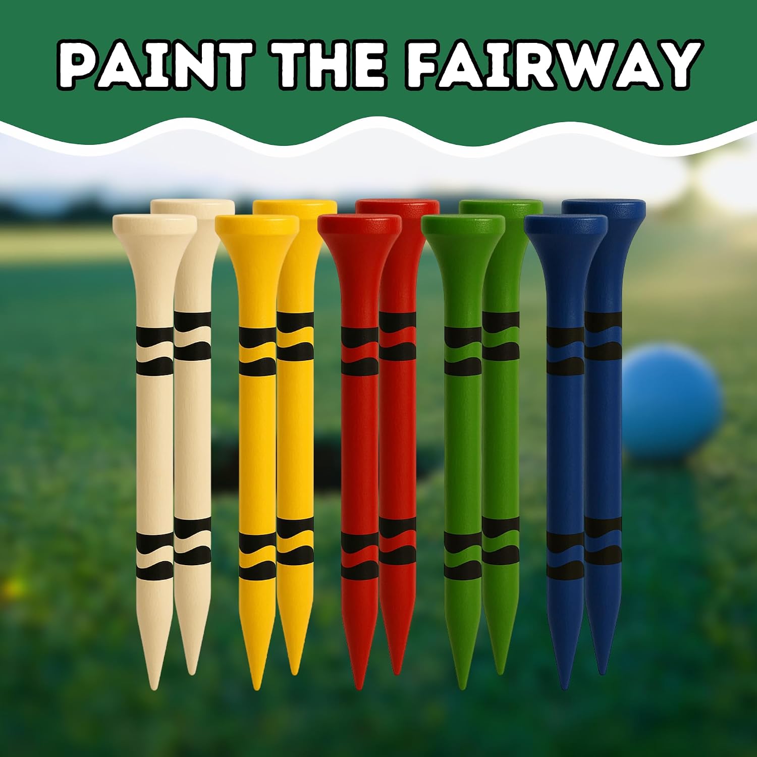 Funny Golf Tees | Golf Accessories for Men | Top Golf Gifts for Men & Unique Golf Gifts for Golfers | Premium Golf Stuff & Golf Bag Accessories | Wooden Bamboo Tees