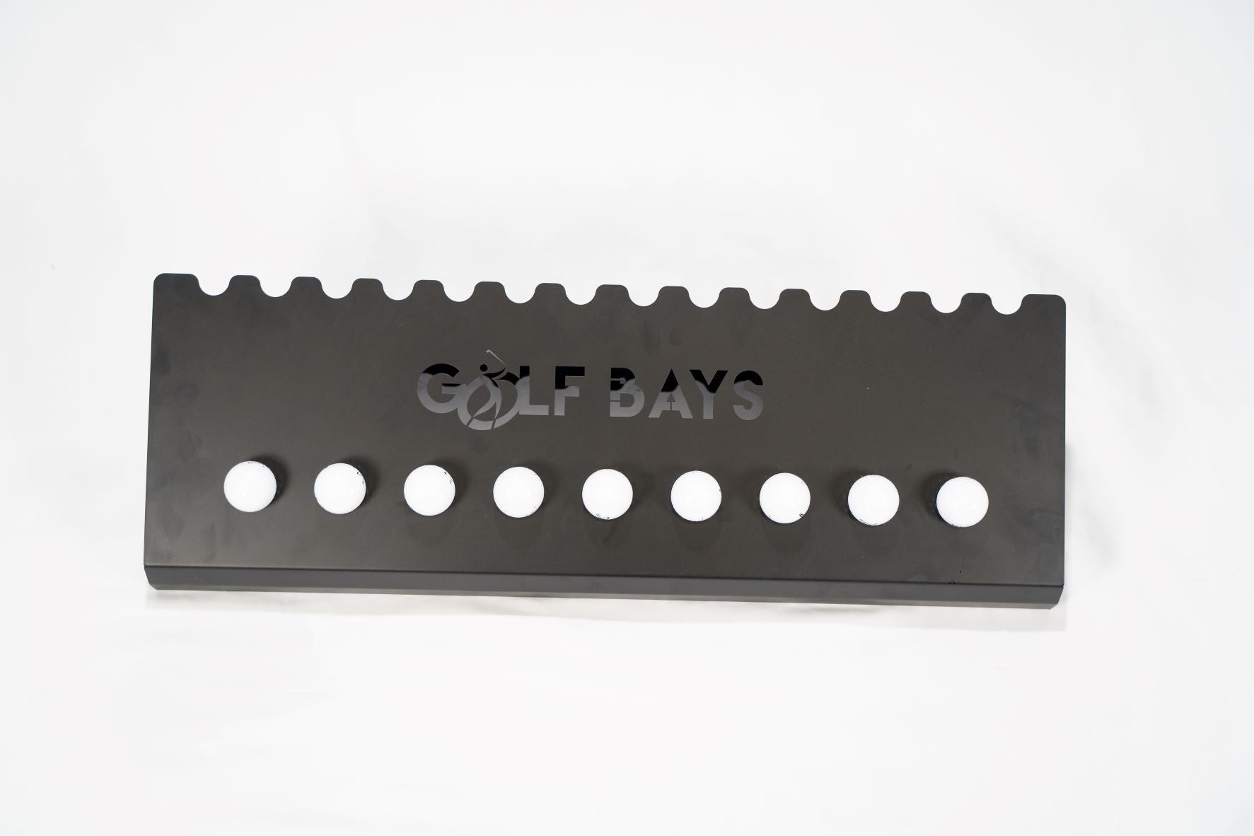 GolfBays Club Display Rack — Holds 14 Clubs & 9 Balls