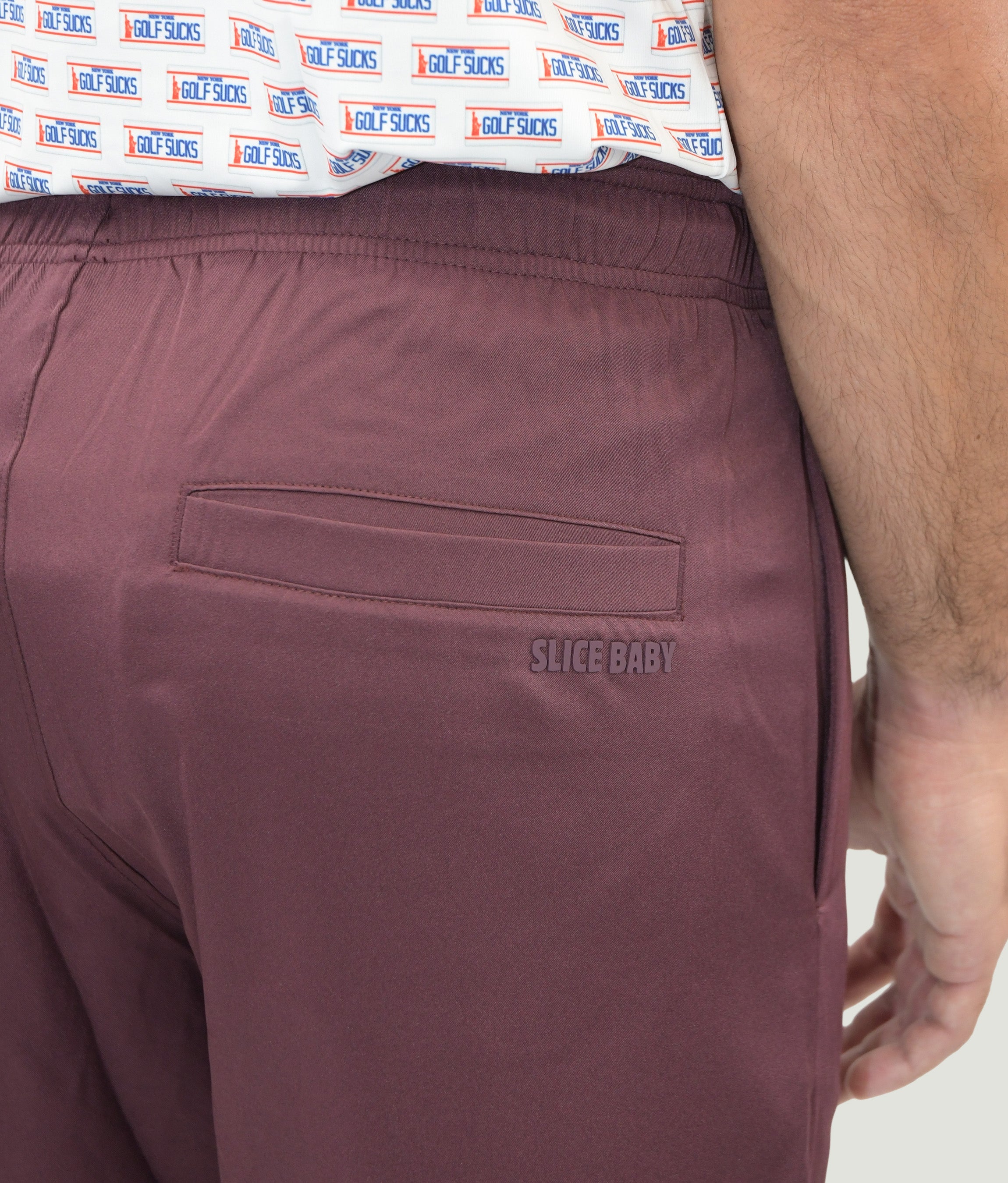 Slice & Chill Casual Sports Shorts Wine