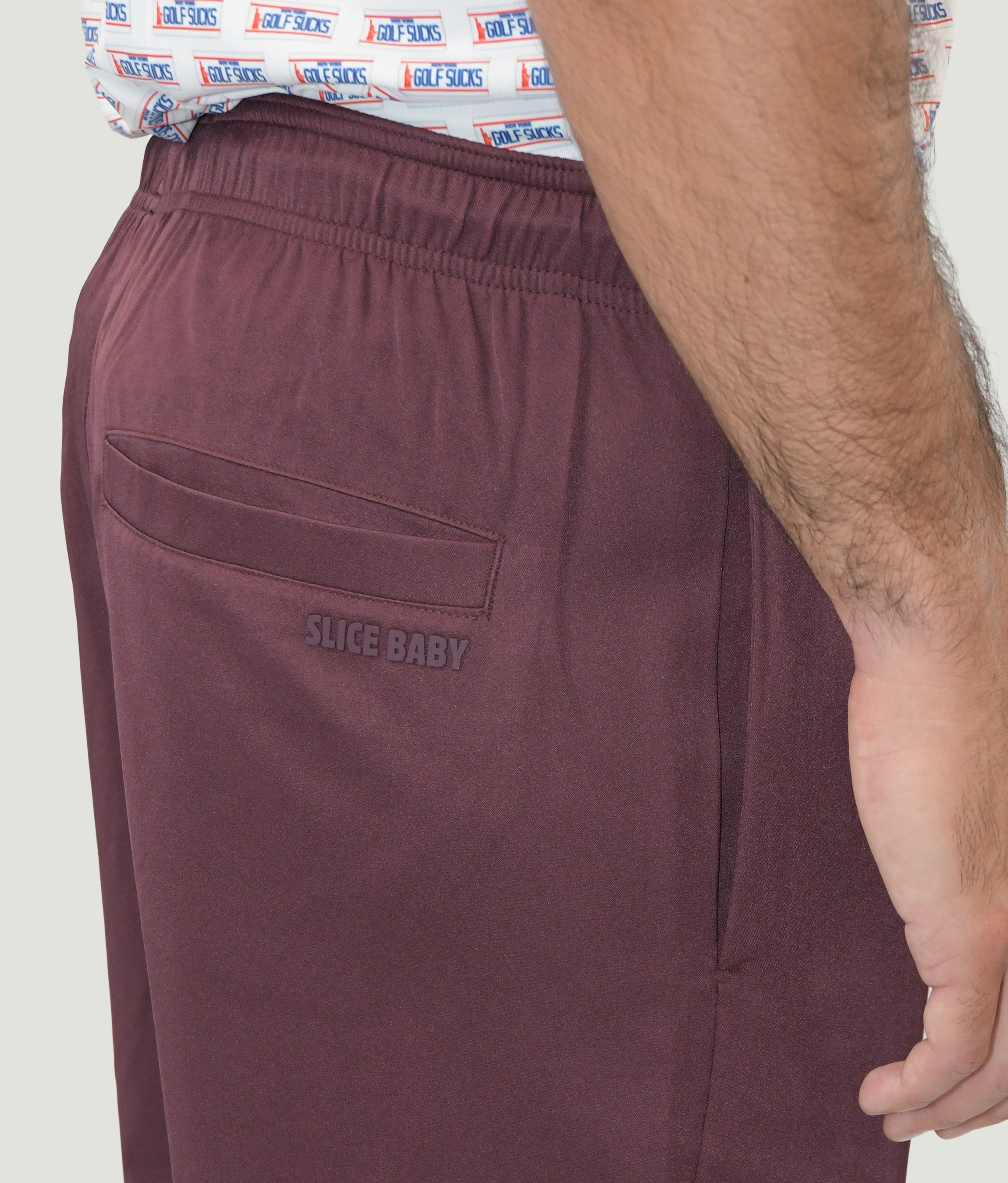 Slice & Chill Casual Sports Shorts Wine