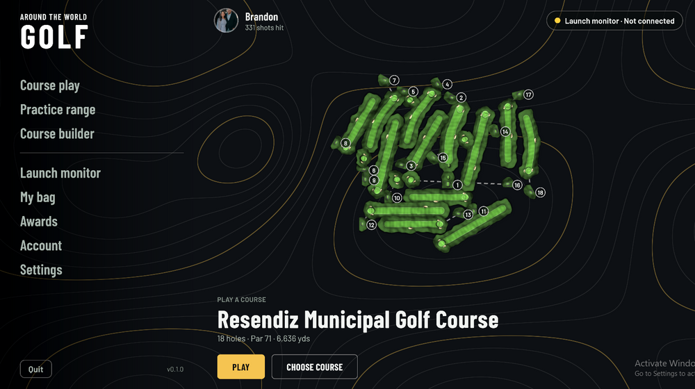 9 or 18 holes, played by the rules