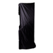 Black tarpaulin on a white background