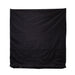 Black fabric sheet on a white background
