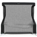 Mesh screen with black frame and white base on a white background