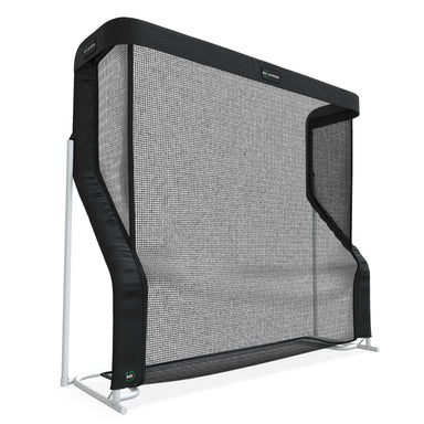 Black and gray mesh screen on a white background