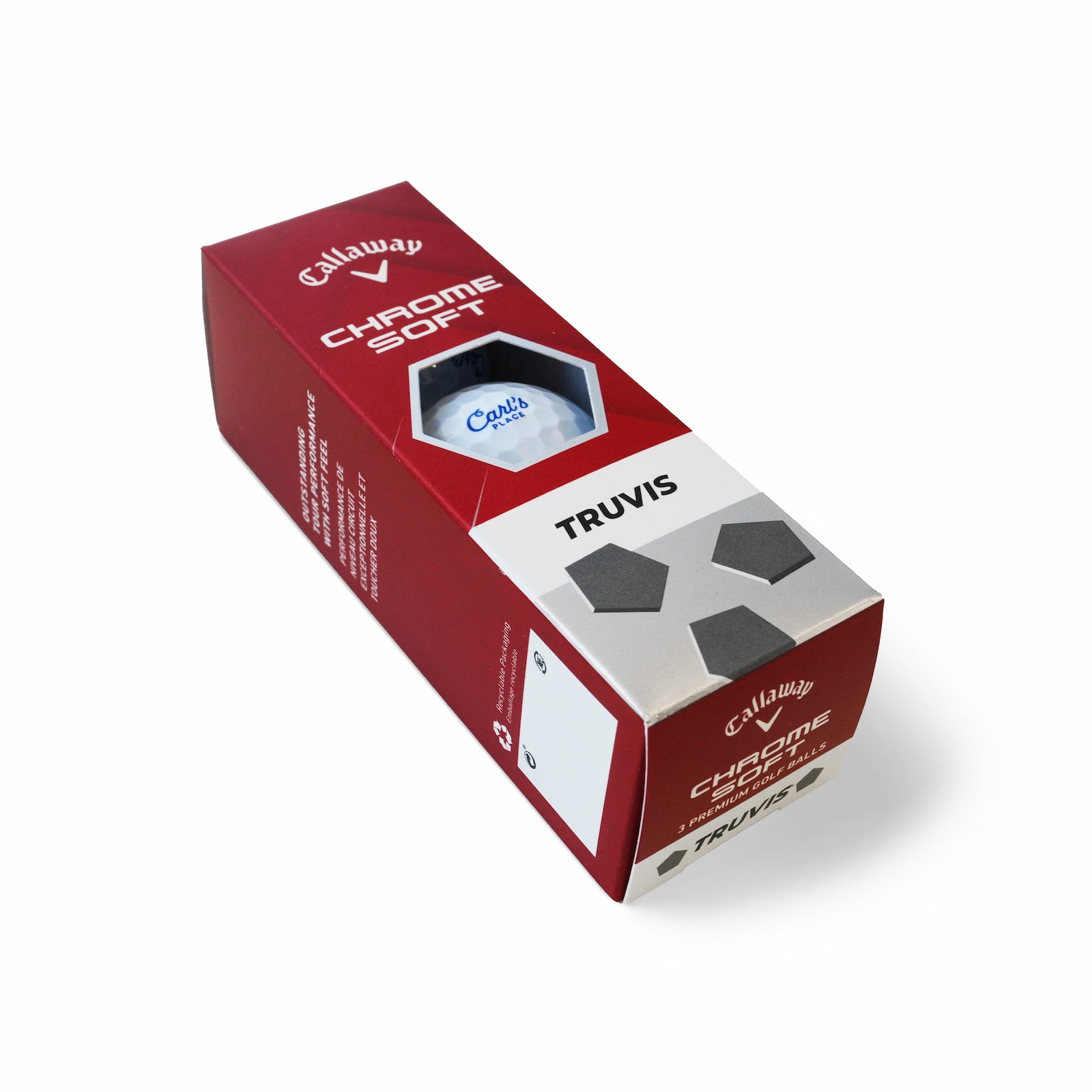 Callaway Chrome Soft Truvis golf balls sleeve of three