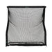 A black mesh practice net with a black frame, shown against a plain white background. The brand name 'Net Return ' is printed in small white letters on the top edge.