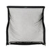Black mesh golf net on a white background