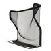 Black and white sports training net on a white background