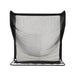 Black and gray sports training net on a white background