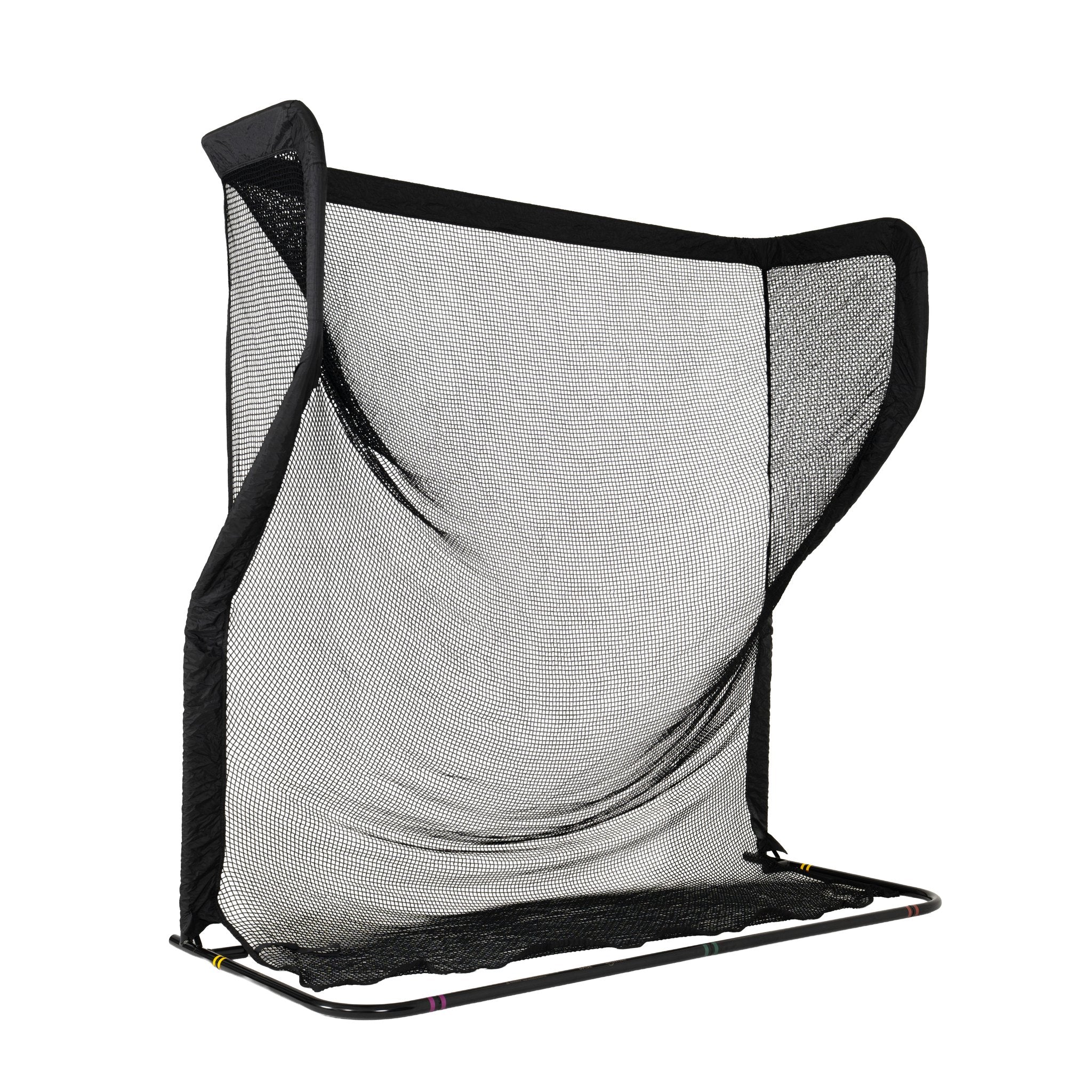 Black golf net on a white background
