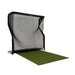 Black mesh screen with green mat on a white background