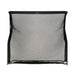 Black mesh golf practice net on a white background