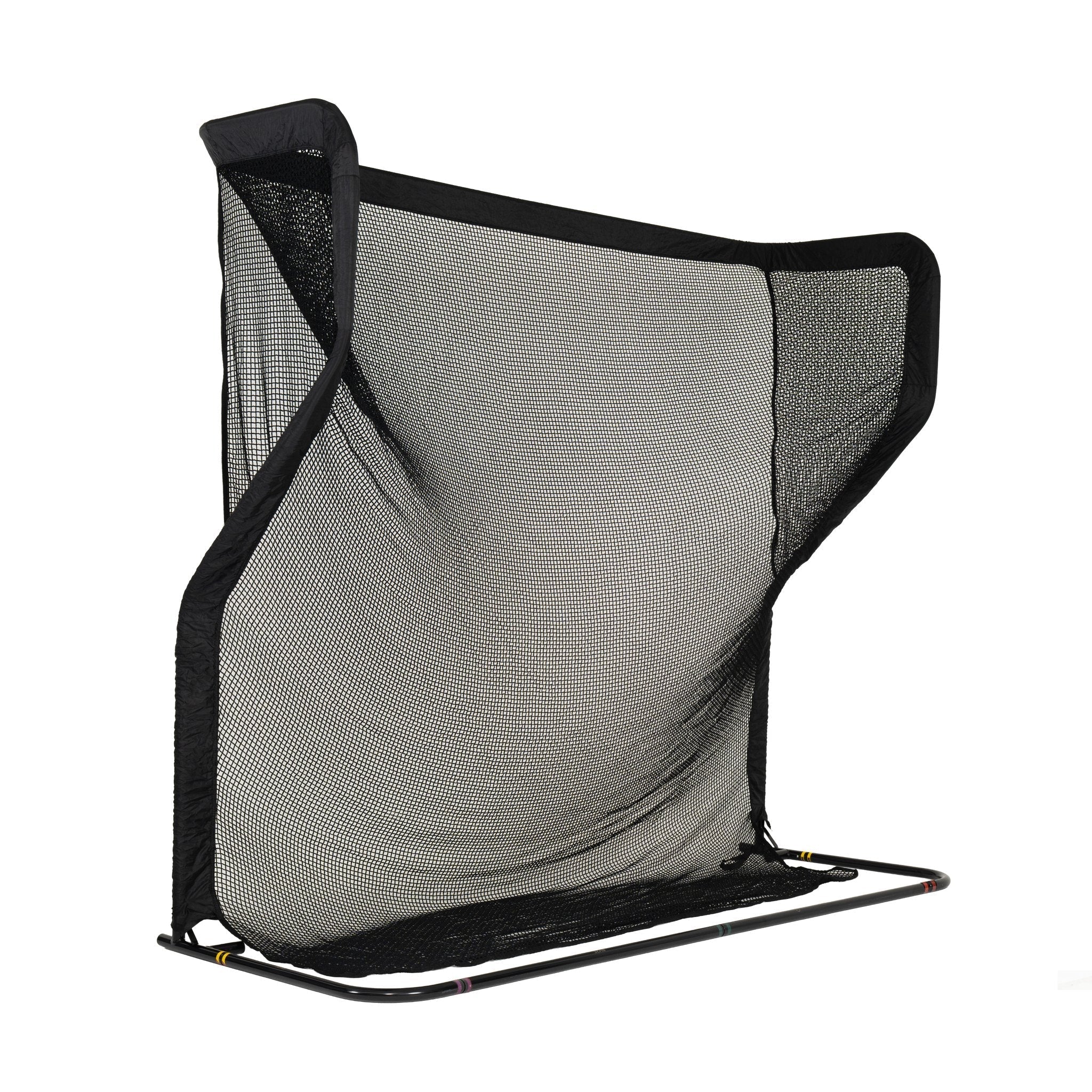 Black mesh bag with a gray interior on a white background