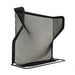 Black mesh bag with a gray interior on a white background