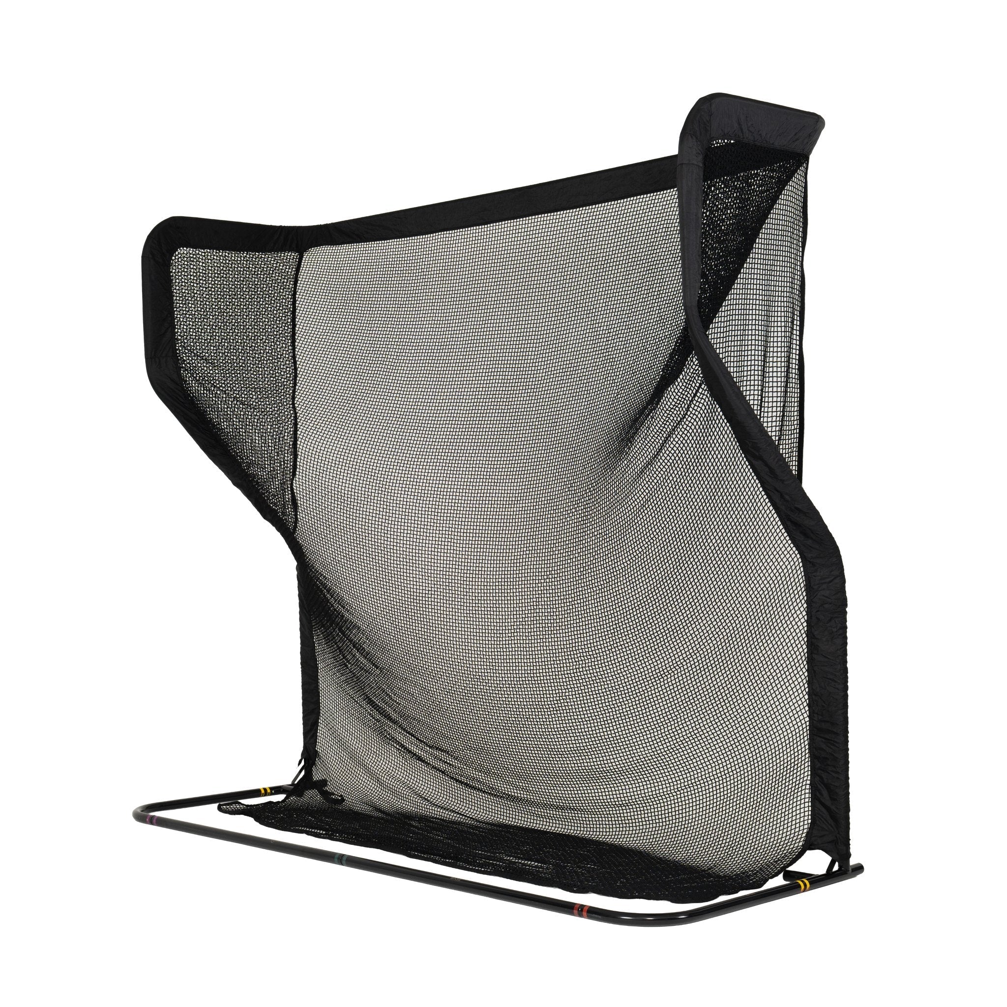 Black and gray mesh bag on a white background