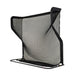 Black and gray mesh bag on a white background
