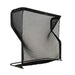 Black mesh drawstring bag on a white background