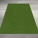 Green carpet on a light gray floor