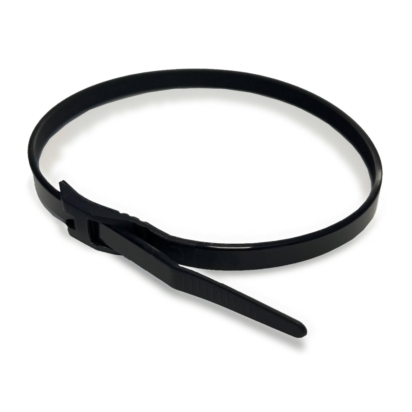 Belt style adjustable zip ties for golf impact screens