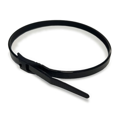 Belt style adjustable zip ties for golf impact screens